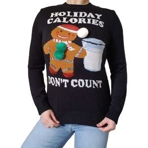 Gingerbread Ugly Christmas Knit Sweater